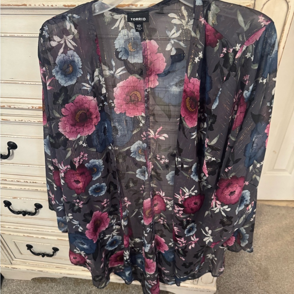 Torrid Floral Sheer Kimono
